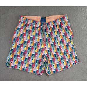 Michaels Swim Shorts Trunks Size Extra Large Colorful Sailboats USA Preppy